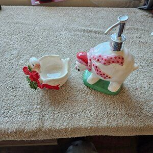Seasonal soap dish set used